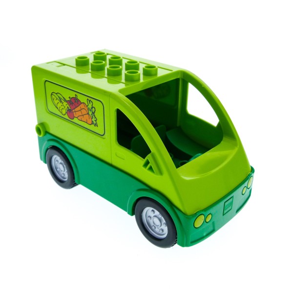 1x Lego Duplo Transporter lime hell grün Auto Lastwagen Gemüse 58234c04pb01