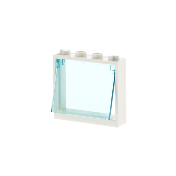 2x Lego Fenster Rahmen 1x4x3 weiß Scheibe transparent Klappfenster 60603 60594