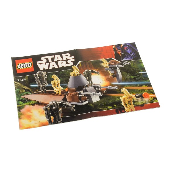 1 x Lego System Bauanleitung A5 für Star Wars Episode 3 Droids Battle Pack 7654