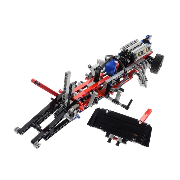 1x Lego Technic Teile Set Drag Racer Rennwagen 42050 rot unvollständig