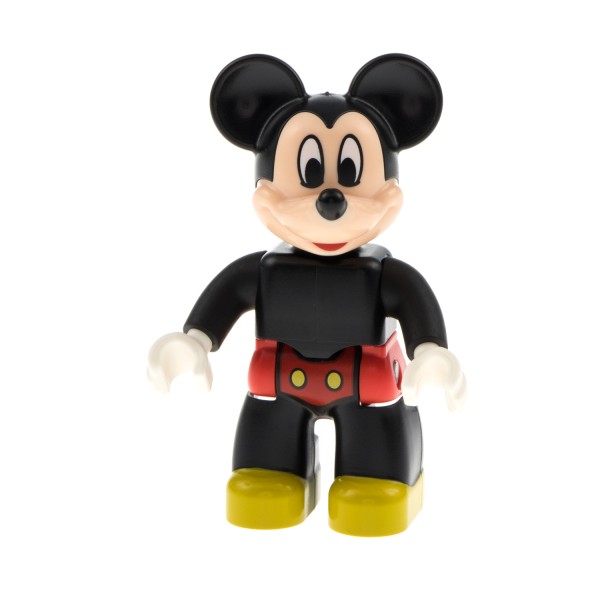 1x Lego Duplo Figur Mickey Maus schwarz Badehose rot Schuhe gelb 47394pb257