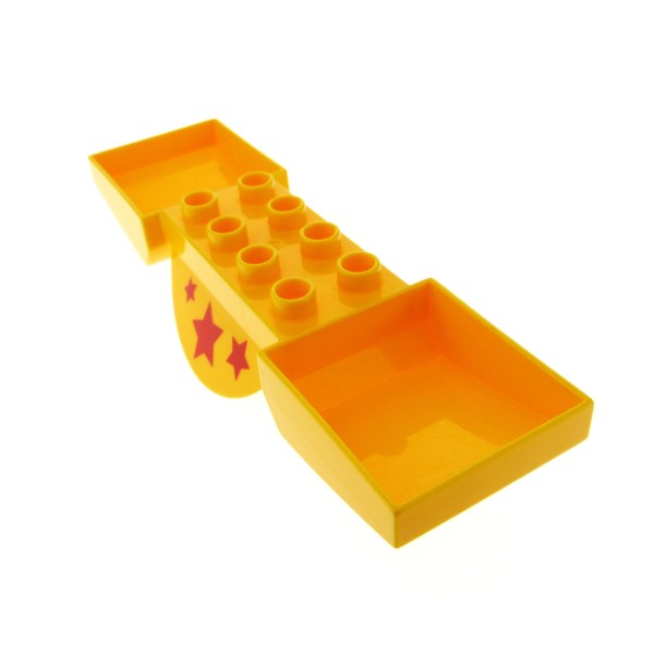 1x Lego Duplo Wippe hell orange 2x6 mit Sternen Zirkus 4526471 62663pb01