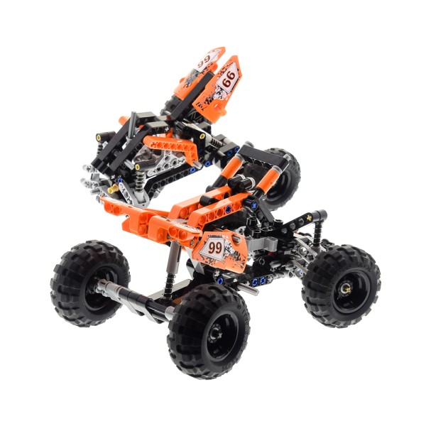 1x Lego Technic Teile Set Off-Road 9392 Quad Bike orange unvollständig