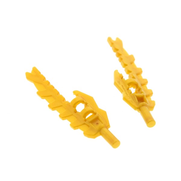2x Lego Figuren Schwert perl gold Stab Halter Zacken 70006 6019994 11107