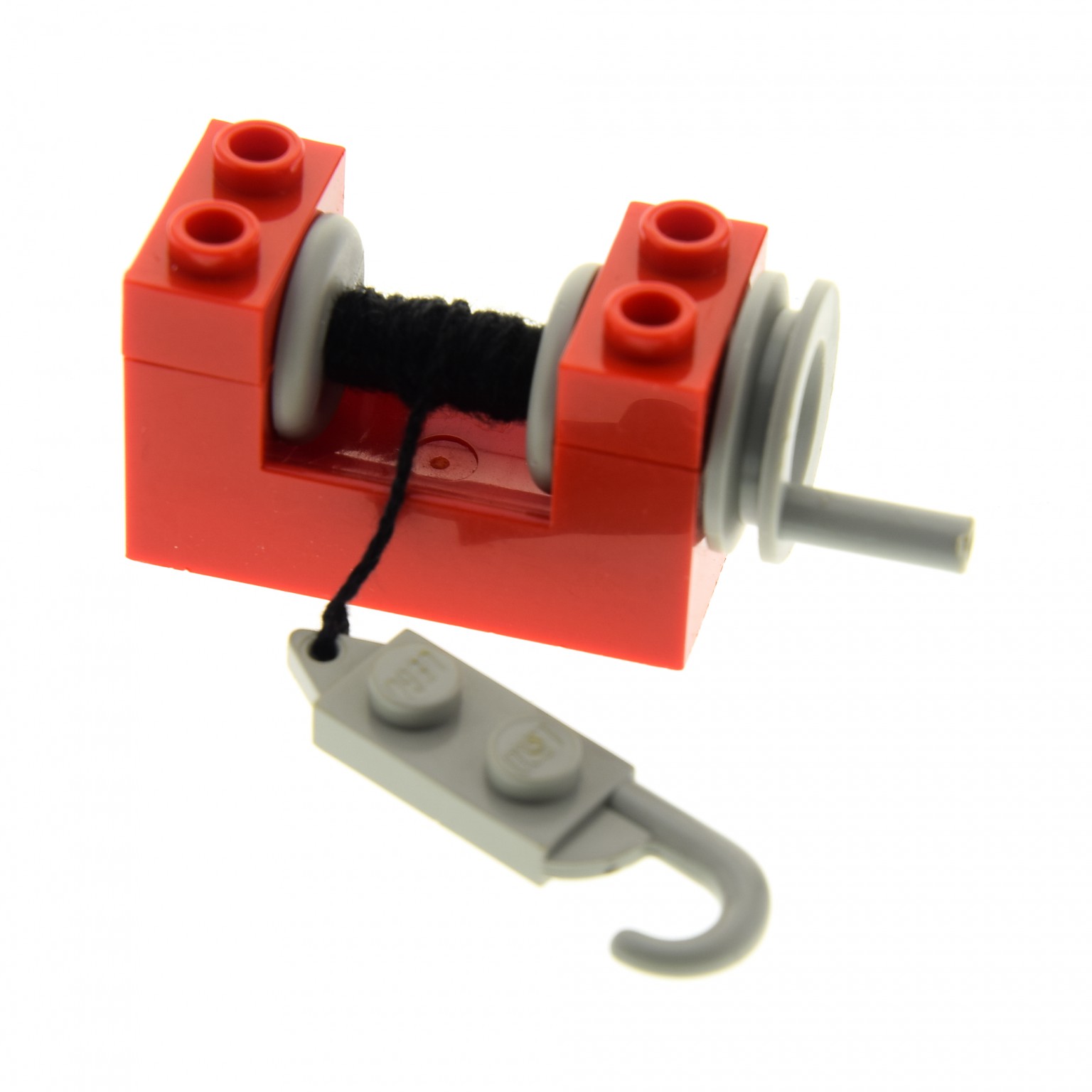 Lego Seilwinde mit Schlauch und Spritzpistole für Feuerwehr rot 