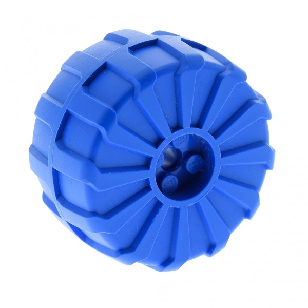 1 x Lego Technic Rad blau 54mm D. x 30mm hart Plastik Räder Technik Auto Fahrzeug für Set 6919 2515