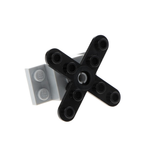1x Lego Rotor Blatt schwarz 4 Blätter 5 Durchmesser neu-hell grau 2x4 30592 2479