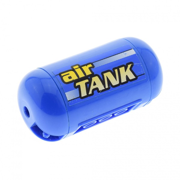 1x Lego Technic Pneumatik Lufttank B-Ware abgenutzt blau Sticker 67c01pb03