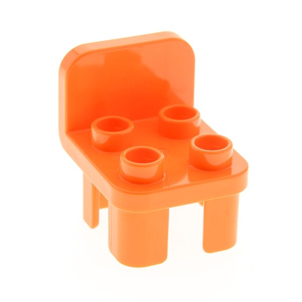 1x Lego Duplo Stuhl orange Sitz Lehne rund Küche Möbel 6136356 34277 12651