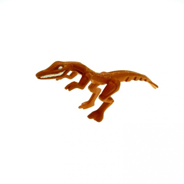 1x Lego Tier Dinosaurier Raptor dunkel orange Flecken gelb Eidechse 54125pb01