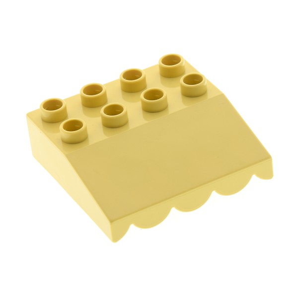 1x Lego Duplo Dach Stein schräg 33° 4x4 beige Markise überhängend 4529209 31170