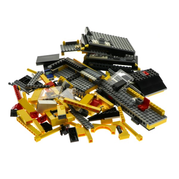 1x Lego Teile Set RC Train Bahnhof Eisenbahn Zug Station 7997 gelb unvollständig