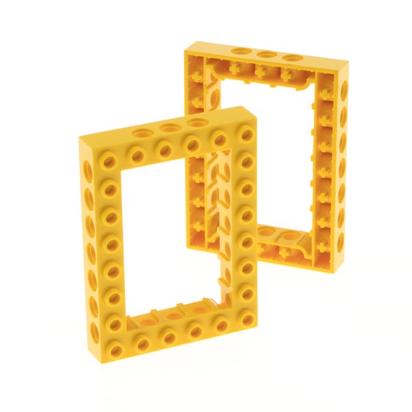 2x Lego Technic Bau Stein Rahmen 6x8 gelb Lochbalken 1680 40345 32532