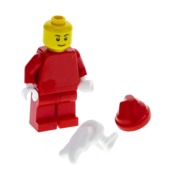 1 x Lego System Figur Weihnachtsmann Santa Torso rot Hüfte rot Beine Hose rot Augenbrauen schwarz Pupille Bart weiss Hände weiss Set 4428 hol014