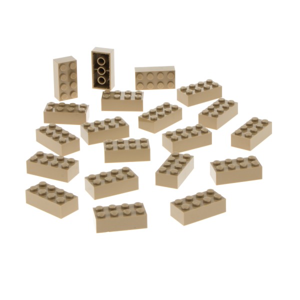 20x Lego Bau Stein 2x4x1 dunkel beige Basic 4247145 3556 15589 54534 72841 3001