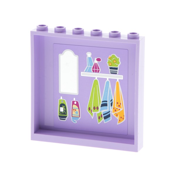 1x Lego Panele 1x6x5 lavendel Sticker Badezimmer Parfüm Spiegel 41095 59349pb107