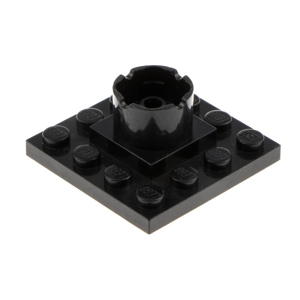 1x Lego Mast Halterung 4x4x1 2/3 schwarz Boden Platte Schiff Boot 4160747 6067