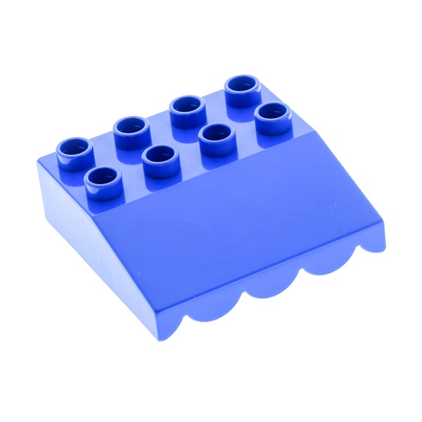 1x Lego Duplo Dach Stein schräg 33° 4x4 blau Markise überhängend 4112107 31170