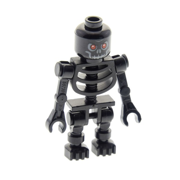 1 x Lego System Figur Skelett schwarz Fantasy Era Warrior Knochen Skeleton Skull Augen rot 60115 3626bpb0270 6266 59230 cas327