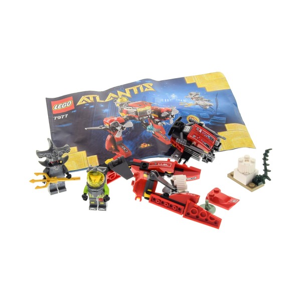 1x Lego Teile Set Atlantis Seabed Strider 7977 rot mit BA unvollständig