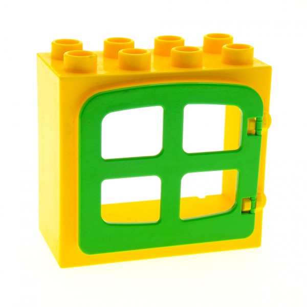 1x Lego Duplo Fenster Rahmen klein 2x4x3 gelb Tür 1x4x3 hell grün 4809 2332b