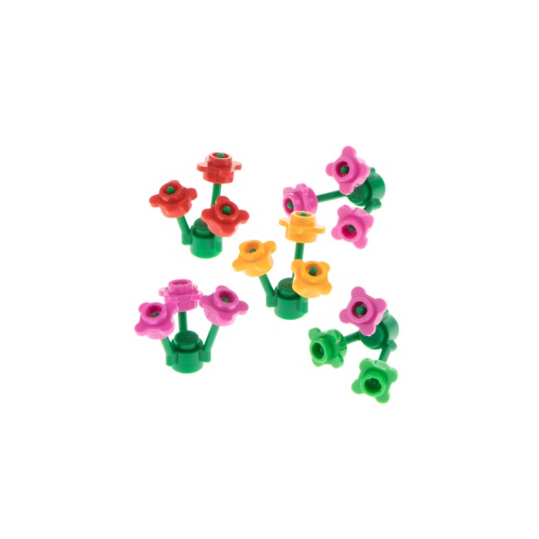 5x Lego Blumen Pflanzen Stiel grün Blüte Farbe zufällig gemischt Typ2 33291 3741
