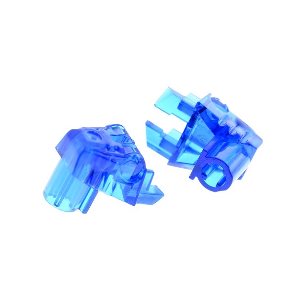 2 x Lego Bionicle Figuren Kopf Augen Hirn Verbinder transparent dunkel blau Block Technic Stein Set 8593 Makuta 32554