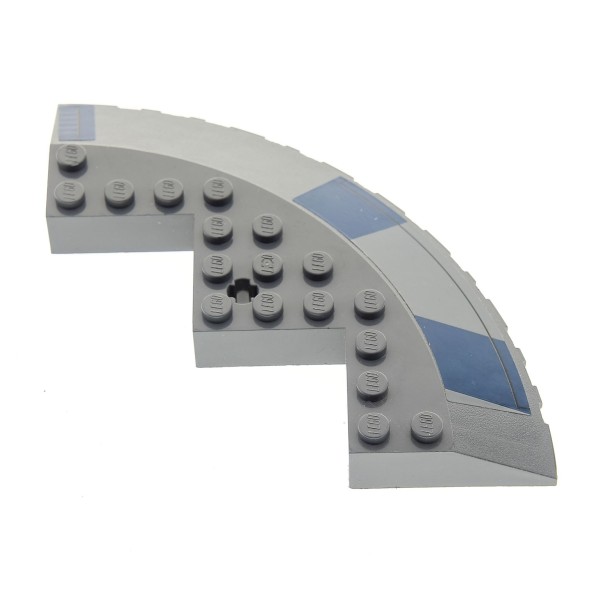 1x Lego Stein rund Tragfläche 33° 10x10 neu-dunkel grau Ecke Sticker 58846pb04L