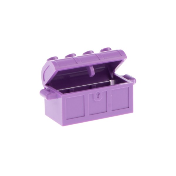 1x Lego Schatz Truhe 2x4 medium lavendel Container Kiste Deckel 4739a 4738ac01