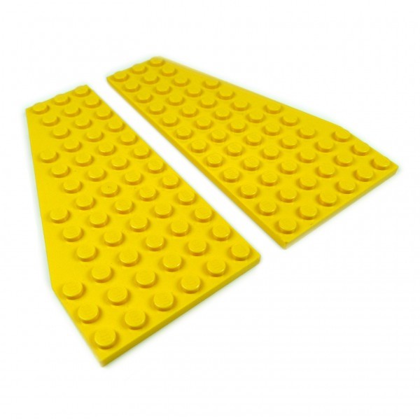 2x Lego Flügel Platte 12x6 gelb rechts links 4195726 30356 4195725 30355