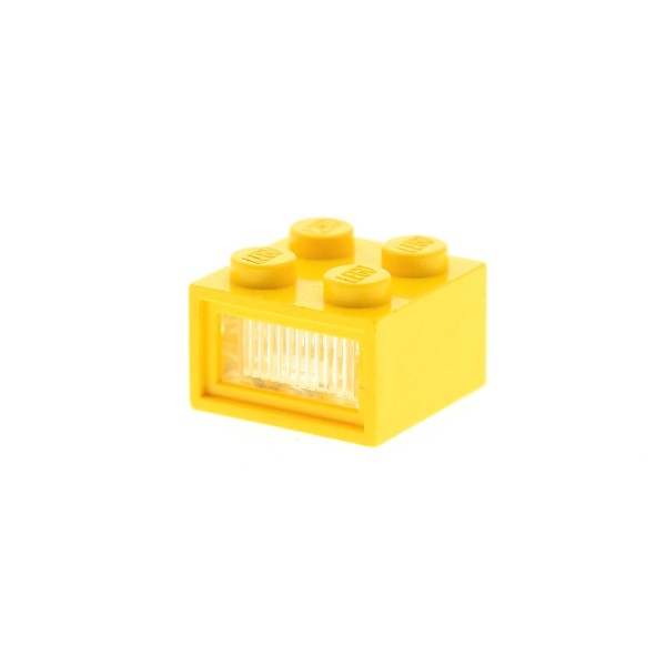 1x Lego Elektrik Licht Stein 4,5V gelb 2x2 3 Kabel Löcher geprüft 08010dc01