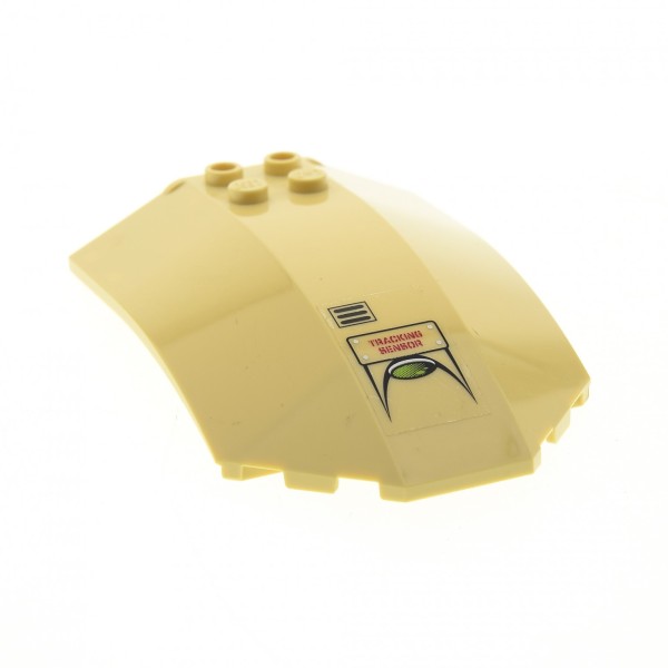 1x Lego Windschutzscheibe beige 8x6x2 Sticker Cockpit Dino 7298 7477 x224pb008