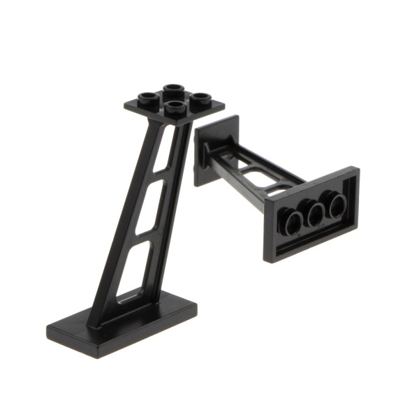 2x Lego Classic Stütze schwarz 2x4x5 Säule 3mm Träger Pfeiler 4476a