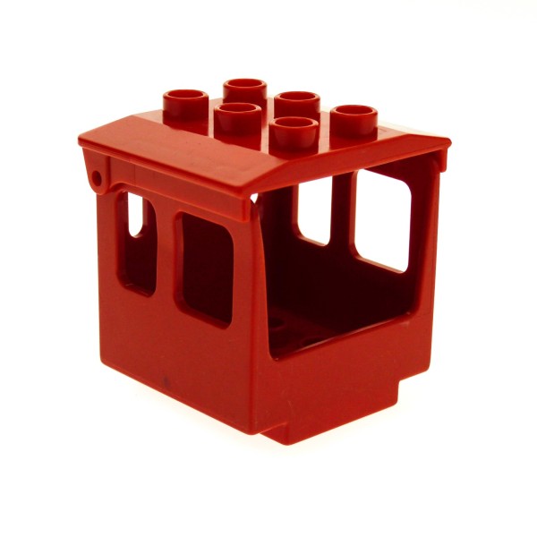 1 x Lego Duplo Aufsatz Zug rot 3x3x3 Kabine Führerhaus mit Dach rot Lok Eisenbahn Zahlen Schiebe Zug Lok 4543 4544