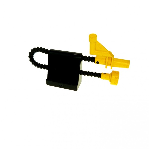 1 x Lego Duplo Schlauch gelb schwarz mit Halter Löschschlauch 6425 6428