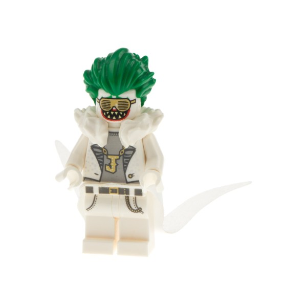 1x Lego Figur The Batman Movie Mann Disco Joker Anzug Kragen weiß gold sh440