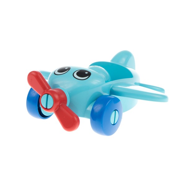 1x Lego Duplo Primo Flugzeug B-Ware abgenutzt sky hell blau 31639c02pb02