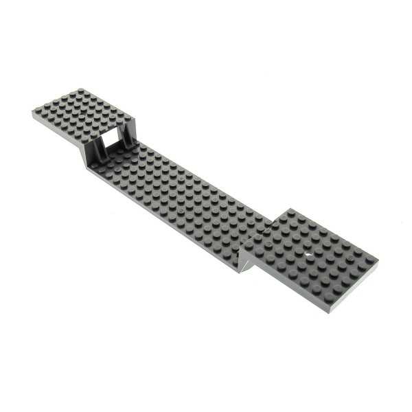1x Lego Fahrgestell Zug Bau Platte 6x34 neu-dunkel grau mit Boden Röhren 2972b