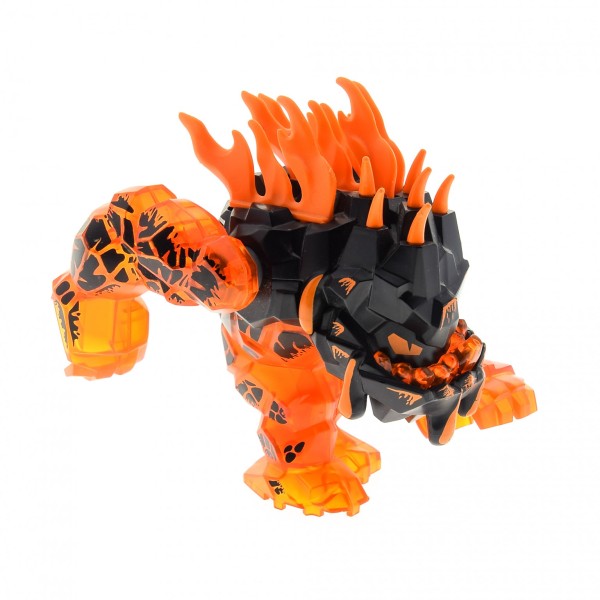 1x Lego Figur Power Miners Rock Stein Monster Eruptorr orange Lava 8191 pm029