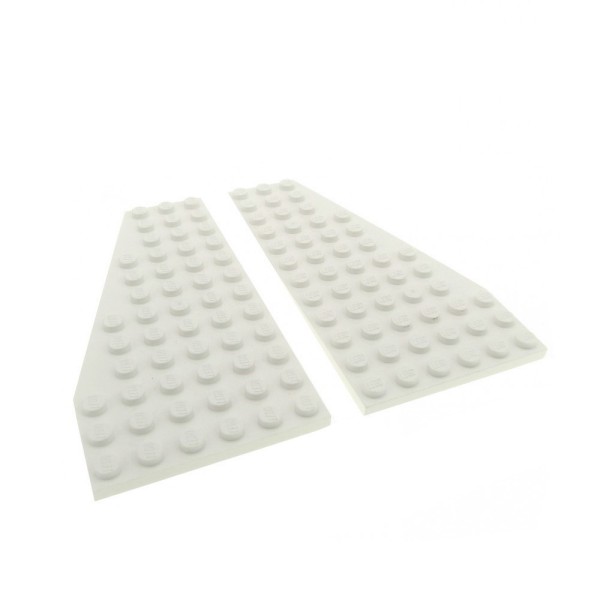 2x Lego Flügel Platte 12x6 rechts links weiß Mond Space 30356 30355