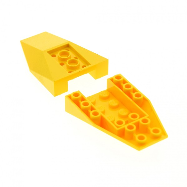2x Lego Keil Stein 6x4 gelb schräg Boot Rumpf Cockpit Unterteil 4114164 4856