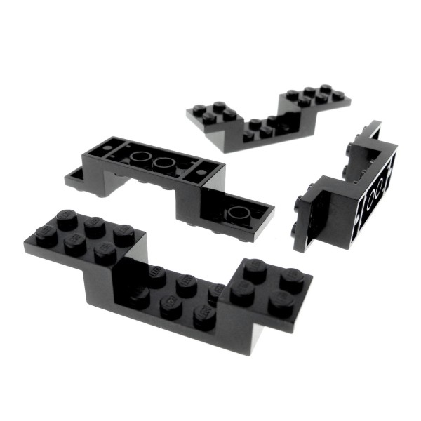 4x Lego Fahrgestell Winkel Platte schwarz 8x2x1 1/3 Auto Chassis 4732