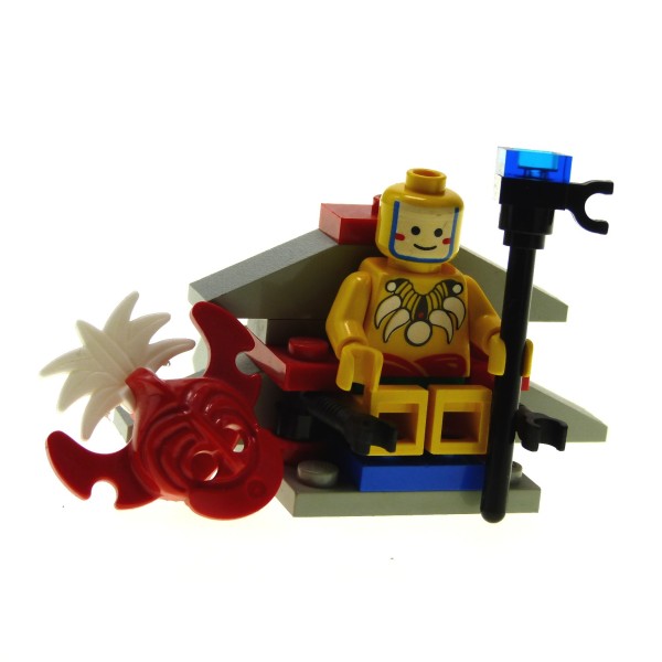 1 x Lego System Figur Häuptling Insulaner für Set Modell Nr. Pirates I Islanders 6236 King Kahuka incomplete unvollständig 
