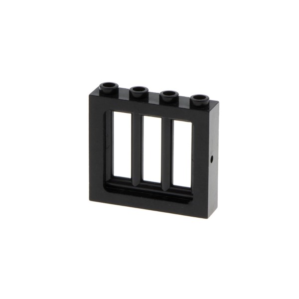 1x Lego Fenster Rahmen 1x4x3 schwarz Gitter schwarz 4295755 6016 4033