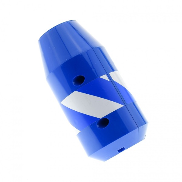 1x Lego Kipper Trommel 3x6x10 B-Ware abgenutzt blau weiß 2 Hälften 57792pb01