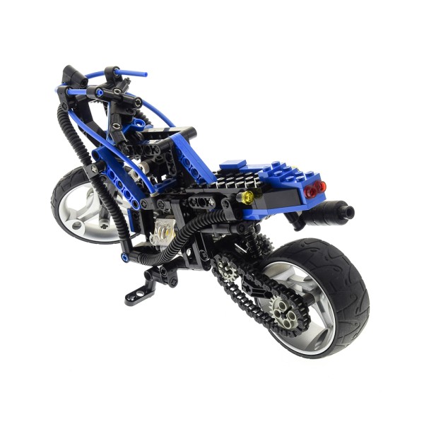 1x Lego Technic Set Motorrad 8417 8430 blau schwarz unvollständig