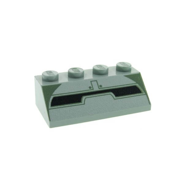 1 x Lego System Dachstein alt-hell grau 45° 2 x 4 bedruckt Linien schräg Steine für Set Star Wars 7151 3037px2