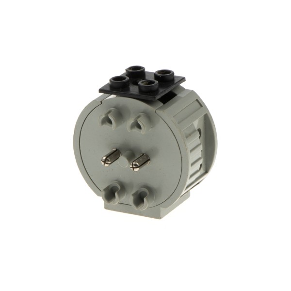 1x Lego Technic Elektrik Batteriekasten Schalter 2x4 grau rund 4,5V geprüft 4352