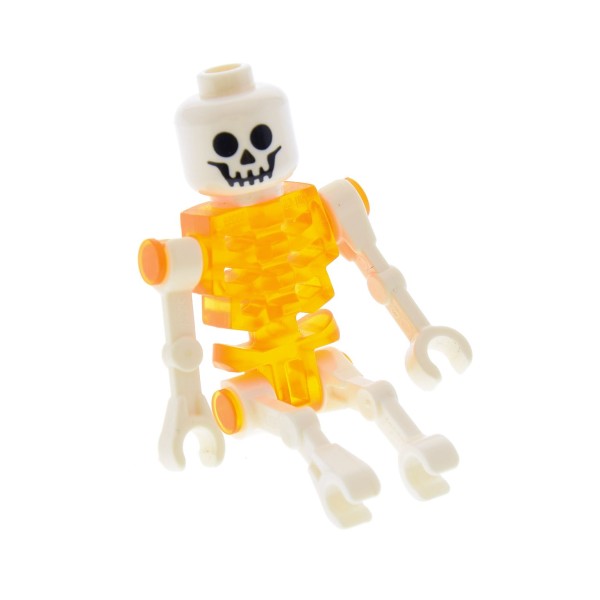 1 x Lego System Figur Skelett Galionsfigur transparent orange weiss Schiff Queen Anne’s Revenge Fluch der Karibik Set 4195 93060