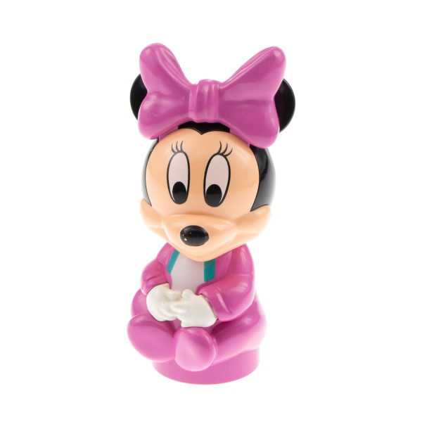1xLego Duplo Primo Figur Mädchen B-Ware abgenutzt Minnie Mouse Maus rosa baby007